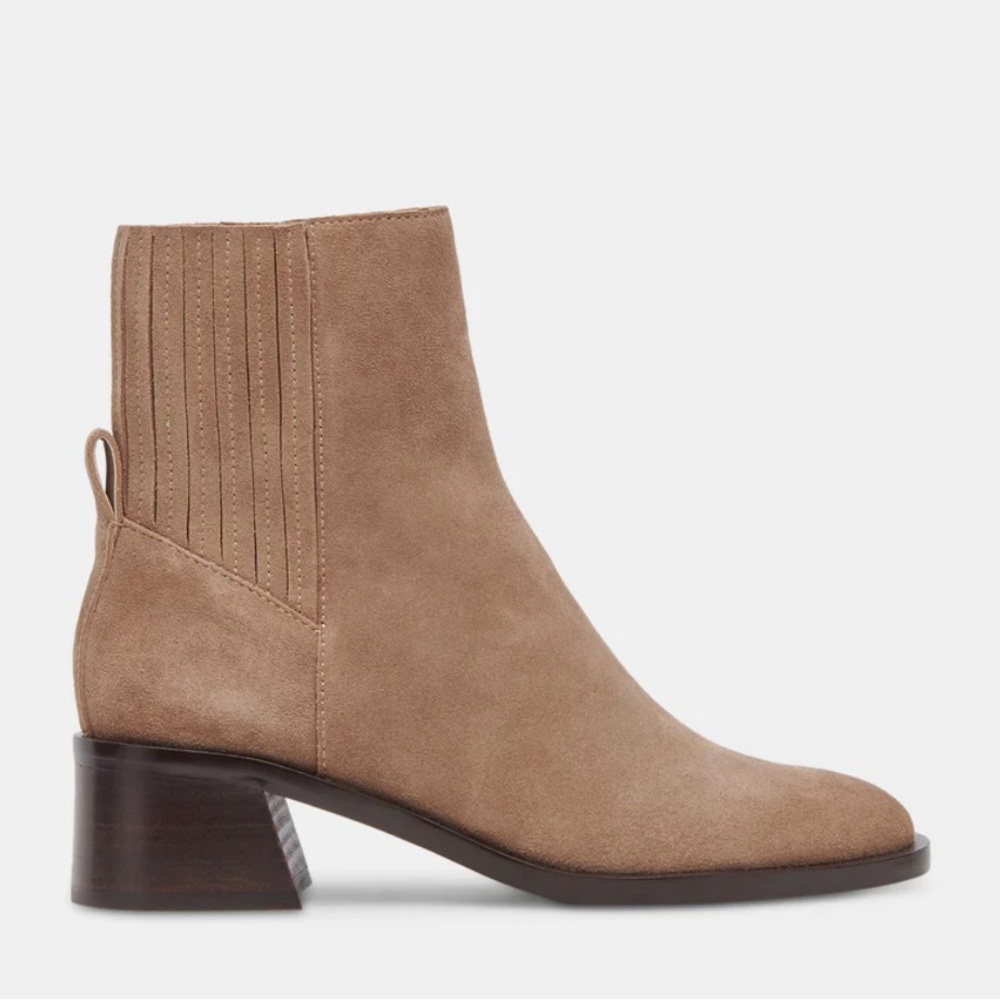 Dolce Vita Linny H2O Suede Boots in Truffle Tan Size 9 New